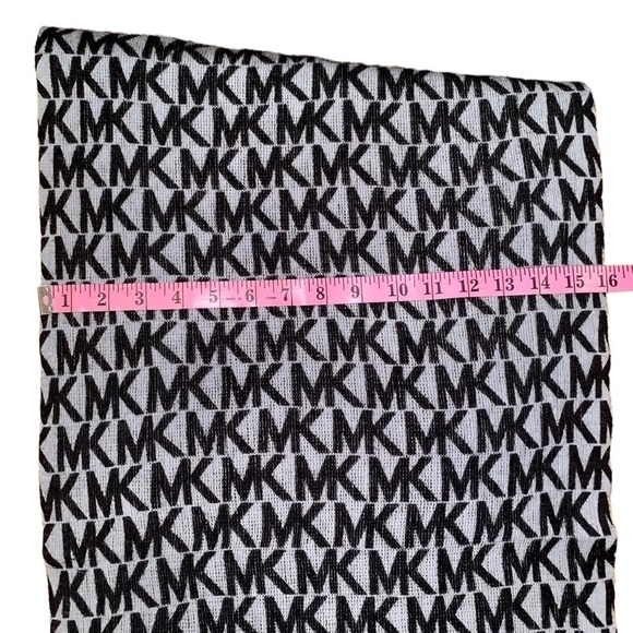 MICHAEL Michael Kors scarf infinity black and gray classic MK print throughout - Picture 4 of 7